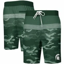 Men's G-III Sports By Carl Banks Green Michigan State Spartans Wave Camo Swim Trunks