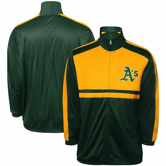 Men's G-III Sports by Carl Banks Green Oakland Athletics Full-Zip Track Jacket Men's G-III Sports By Carl Banks Green Oakland Athletics Full-Zip Track Jacket -G-III Sales Store unnamed file 4717