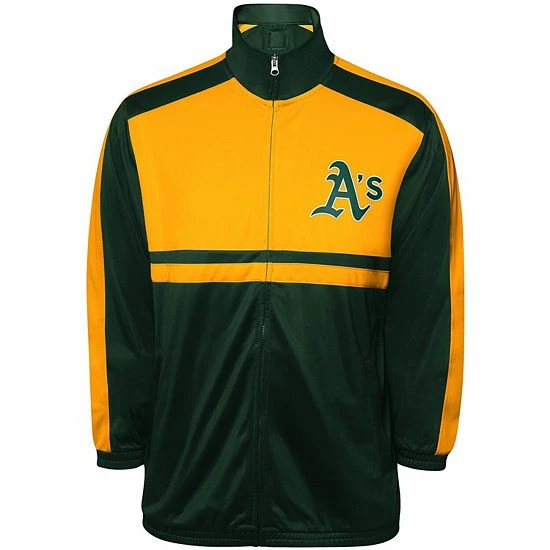 Men's G-III Sports by Carl Banks Green Oakland Athletics Full-Zip Track Jacket Men's G-III Sports By Carl Banks Green Oakland Athletics Full-Zip Track Jacket -G-III Sales Store unnamed file 4718