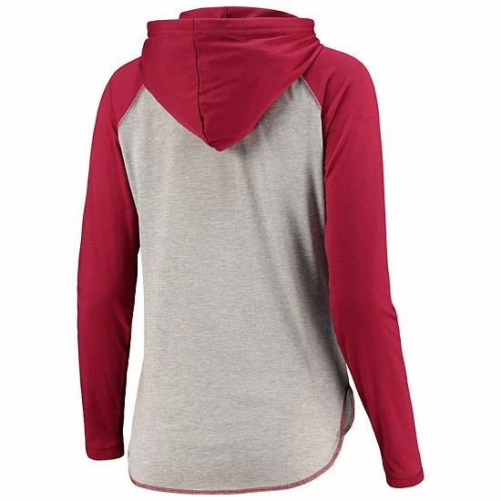 Women's G-III Sports By Carl Banks Heathered Gray/Garnet Florida State Seminoles Circus Catch Raglan Long Sleeve Hoodie T-Shirt 4 Women's G-III Sports By Carl Banks Heathered Gray/Garnet Florida State Seminoles Circus Catch Raglan Long Sleeve Hoodie T-Shirt - Image 4