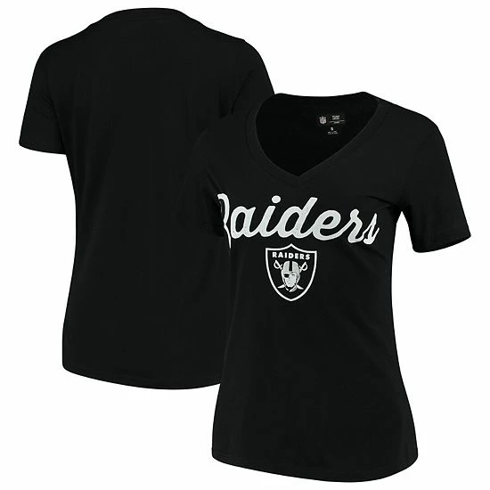 Women's G-III 4Her by Carl Banks Black Las Vegas Raiders Post Season V-Neck T-Shirt Women's G-III 4Her By Carl Banks Black Las Vegas Raiders Post Season V-Neck T-Shirt -G-III Sales Store unnamed file 473