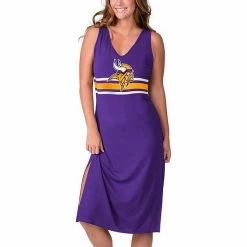 Women's G-III 4Her By Carl Banks Purple Minnesota Vikings Kick-Off V-Neck Maxi Dress