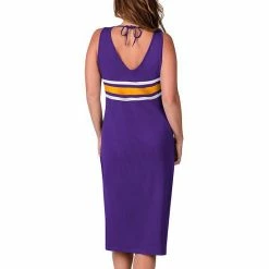 Women's G-III 4Her By Carl Banks Purple Minnesota Vikings Kick-Off V-Neck Maxi Dress -G-III Sales Store unnamed file 4735