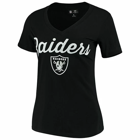 Women's G-III 4Her by Carl Banks Black Las Vegas Raiders Post Season V-Neck T-Shirt Women's G-III 4Her By Carl Banks Black Las Vegas Raiders Post Season V-Neck T-Shirt -G-III Sales Store unnamed file 474