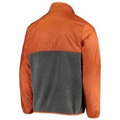 Men's G-III Sports By Carl Banks Gray/Texas Orange Texas Longhorns College Advanced Transitional Half-Zip Jacket -G-III Sales Store unnamed file 4768