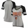 Women's G-III 4Her By Carl Banks Heathered Gray/Black Baltimore Orioles Goal Line T-Shirt