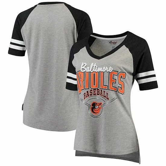 Women's G-III 4Her by Carl Banks Heathered Gray/Black Baltimore Orioles Goal Line T-Shirt Women's G-III 4Her By Carl Banks Heathered Gray/Black Baltimore Orioles Goal Line T-Shirt -G-III Sales Store unnamed file 4770