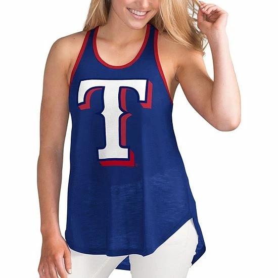 Women's G-III 4Her by Carl Banks Royal Texas Rangers Team Logo Tater Racerback Tank Top Women's G-III 4Her By Carl Banks Royal Texas Rangers Team Logo Tater Racerback Tank Top -G-III Sales Store unnamed file 4781