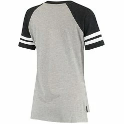 Women's G-III 4Her By Carl Banks Heathered Gray/Black San Francisco Giants Goal Line Raglan V-Neck T-Shirt -G-III Sales Store unnamed file 4794