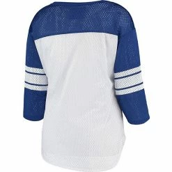 Women's G-III 4Her By Carl Banks White/Royal New York Giants First Team Three-Quarter Sleeve Mesh T-Shirt 3 Women's G-III 4Her By Carl Banks White/Royal New York Giants First Team Three-Quarter Sleeve Mesh T-Shirt -G-III Sales Store unnamed file 4817