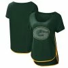 Women's G-III 4Her By Carl Banks Green Green Bay Packers Rookie Scoop Neck T-Shirt