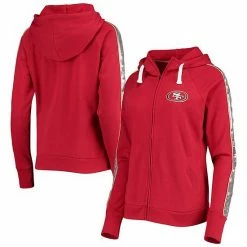 Women's G-III 4Her By Carl Banks Scarlet San Francisco 49ers Game Changer Raglan Full-Zip Hoodie