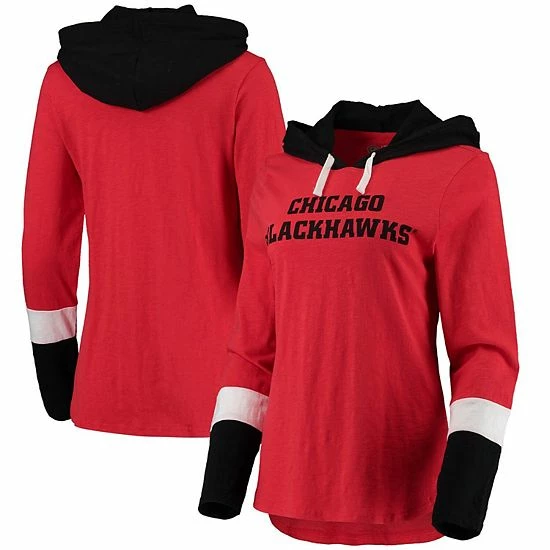 Women's G-III 4Her by Carl Banks Red Chicago Blackhawks Passing Play Hoodie Long Sleeve T-Shirt Women's G-III 4Her By Carl Banks Red Chicago Blackhawks Passing Play Hoodie Long Sleeve T-Shirt -G-III Sales Store unnamed file 4900
