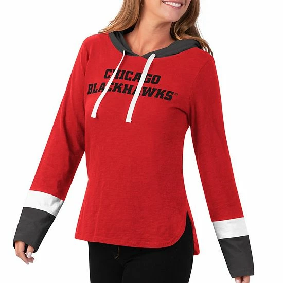 Women's G-III 4Her by Carl Banks Red Chicago Blackhawks Passing Play Hoodie Long Sleeve T-Shirt Women's G-III 4Her By Carl Banks Red Chicago Blackhawks Passing Play Hoodie Long Sleeve T-Shirt -G-III Sales Store unnamed file 4903