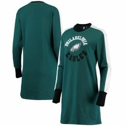 Women's G-III 4Her By Carl Banks Midnight Green Philadelphia Eagles Hurry Up Offense T-Shirt Dress