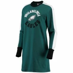 Women's G-III 4Her By Carl Banks Midnight Green Philadelphia Eagles Hurry Up Offense T-Shirt Dress -G-III Sales Store unnamed file 4906