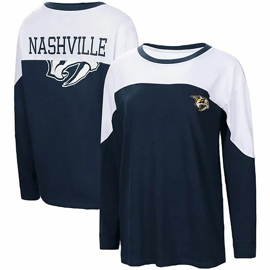 Women's G-III 4Her by Carl Banks Navy Nashville Predators Pop Fly Long Sleeve T-Shirt Women's G-III 4Her By Carl Banks Navy Nashville Predators Pop Fly Long Sleeve T-Shirt -G-III Sales Store unnamed file 4947