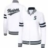 Women's G-III 4Her By Carl Banks White Seattle Mariners Pre-Game Full-Zip Track Jacket