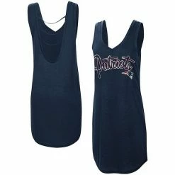 Women's G-III 4Her By Carl Banks Navy New England Patriots Off Season Swimsuit Cover-Up