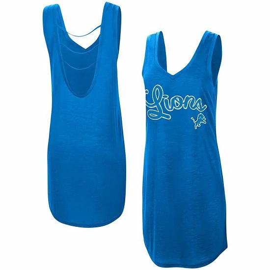 Women's G-III 4Her by Carl Banks Blue Detroit Lions Off Season Swimsuit Cover-Up Women's G-III 4Her By Carl Banks Blue Detroit Lions Off Season Swimsuit Cover-Up -G-III Sales Store unnamed file 4974