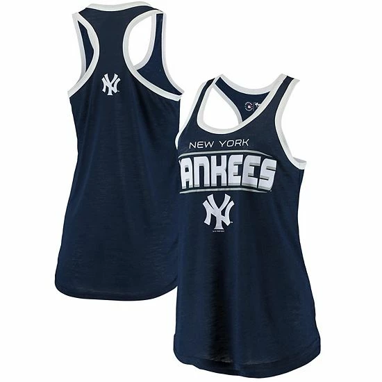 Women's G-III Sports by Carl Banks Navy/White New York Yankees Showdown Racerback Tank Top Women's G-III Sports By Carl Banks Navy/White New York Yankees Showdown Racerback Tank Top -G-III Sales Store unnamed file 4987