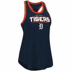 Women's G-III Sports By Carl Banks Navy/Orange Detroit Tigers Showdown Racerback Tank Top -G-III Sales Store unnamed file 4992