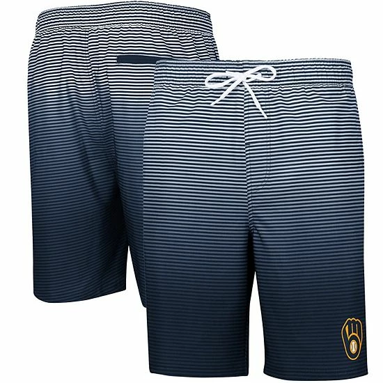 Men's G-III Sports by Carl Banks Navy Milwaukee Brewers Ocean Swim Trunks Men's G-III Sports By Carl Banks Navy Milwaukee Brewers Ocean Swim Trunks -G-III Sales Store unnamed file 4998
