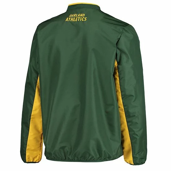 Men's G-III Sports by Carl Banks Green Oakland Athletics V-Neck Trainer Pullover Jacket Men's G-III Sports By Carl Banks Green Oakland Athletics V-Neck Trainer Pullover Jacket -G-III Sales Store unnamed file 5015