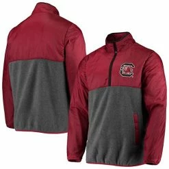Men's G-III Sports By Carl Banks Gray/Garnet South Carolina Gamecocks College Advanced Transitional Half-Zip Jacket