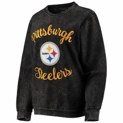 Women's G-III 4Her By Carl Banks Black Pittsburgh Steelers Comfy Cord Pullover Sweatshirt -G-III Sales Store unnamed file 5055