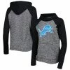 Women's G-III 4Her By Carl Banks Heathered Gray/Black Detroit Lions Championship Team Ring Pullover Hoodie