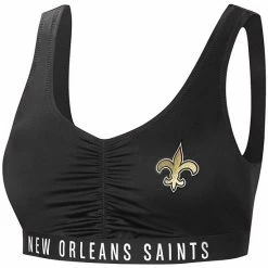 Women's G-III 4Her By Carl Banks Black New Orleans Saints All-Star Bikini Top