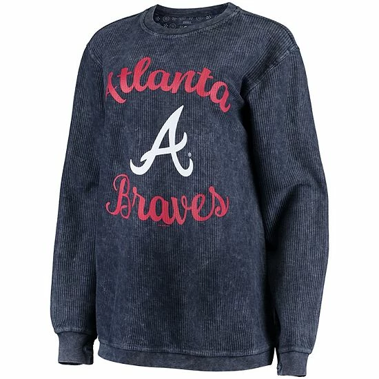 Women's G-III 4Her by Carl Banks Navy Atlanta Braves Script Comfy Cord Pullover Sweatshirt Women's G-III 4Her By Carl Banks Navy Atlanta Braves Script Comfy Cord Pullover Sweatshirt -G-III Sales Store unnamed file 5065