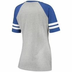 Women's G-III 4Her By Carl Banks Heathered Gray/Royal New York Mets Goal Line Raglan V-Neck T-Shirt 2 Women's G-III 4Her By Carl Banks Heathered Gray/Royal New York Mets Goal Line Raglan V-Neck T-Shirt -G-III Sales Store unnamed file 5072