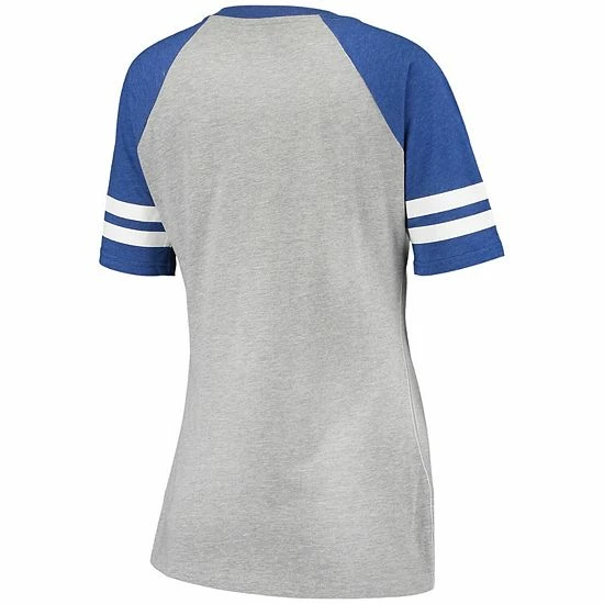 Women's G-III 4Her by Carl Banks Heathered Gray/Royal New York Mets Goal Line Raglan V-Neck T-Shirt Women's G-III 4Her By Carl Banks Heathered Gray/Royal New York Mets Goal Line Raglan V-Neck T-Shirt -G-III Sales Store unnamed file 5072