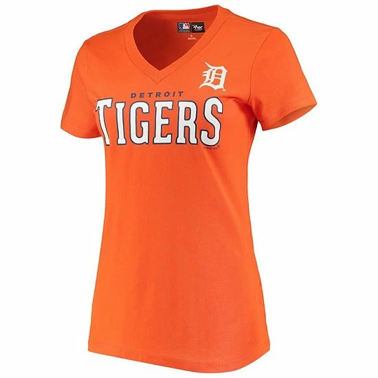 Women's G-III 4Her by Carl Banks Orange Detroit Tigers Team Logo Game On V-Neck T-Shirt Women's G-III 4Her By Carl Banks Orange Detroit Tigers Team Logo Game On V-Neck T-Shirt -G-III Sales Store unnamed file 5074