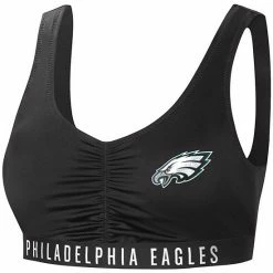 Women's G-III 4Her By Carl Banks Black Philadelphia Eagles All-Star Bikini Top