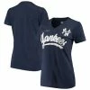Women's G-III 4Her By Carl Banks Heathered Navy New York Yankees Good Day V-Neck T-Shirt