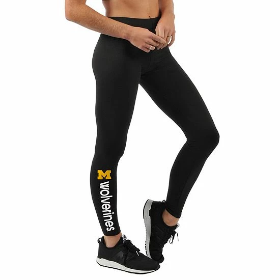 Women's G-III 4Her By Carl Banks Black Michigan Wolverines Post Season Leggings 1 Women's G-III 4Her By Carl Banks Black Michigan Wolverines Post Season Leggings