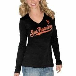 Women's G-III 4Her By Carl Banks Black San Francisco Giants Post Season Long Sleeve T-Shirt -G-III Sales Store unnamed file 5137