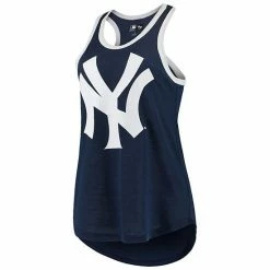 Women's G-III 4Her By Carl Banks Navy New York Yankees Team Logo Tater Racerback Tank Top -G-III Sales Store unnamed file 5155