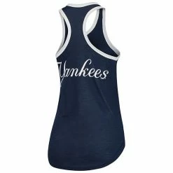 Women's G-III 4Her By Carl Banks Navy New York Yankees Team Logo Tater Racerback Tank Top -G-III Sales Store unnamed file 5156