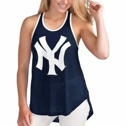 Women's G-III 4Her By Carl Banks Navy New York Yankees Team Logo Tater Racerback Tank Top -G-III Sales Store unnamed file 5157