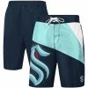 Men's G-III Sports By Carl Banks Navy Seattle Kraken Wind Wave Board Shorts