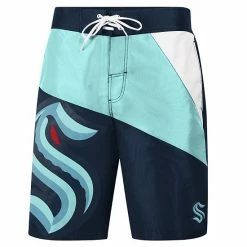 Men's G-III Sports By Carl Banks Navy Seattle Kraken Wind Wave Board Shorts -G-III Sales Store unnamed file 5184