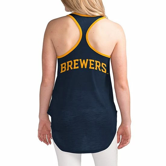 Women's G-III 4Her by Carl Banks Navy Milwaukee Brewers Tater Burnout Racerback Tank Top Women's G-III 4Her By Carl Banks Navy Milwaukee Brewers Tater Burnout Racerback Tank Top -G-III Sales Store unnamed file 5198