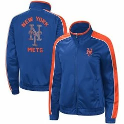 Women's G-III 4Her By Carl Banks Royal New York Mets Gamer Full-Zip Track Jacket