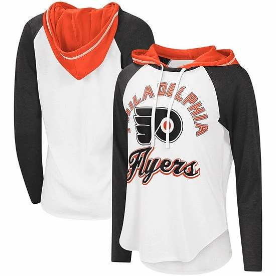 Women's G-III Sports by Carl Banks White/Black Philadelphia Flyers Sideline Raglan Long Sleeve Hoodie T-Shirt Women's G-III Sports By Carl Banks White/Black Philadelphia Flyers Sideline Raglan Long Sleeve Hoodie T-Shirt -G-III Sales Store unnamed file 5219