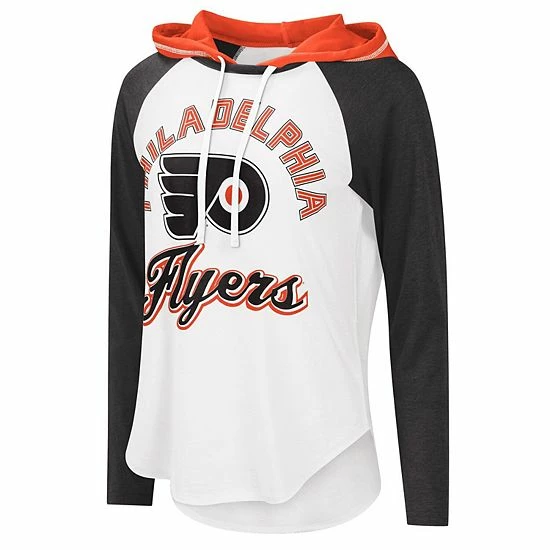 Women's G-III Sports by Carl Banks White/Black Philadelphia Flyers Sideline Raglan Long Sleeve Hoodie T-Shirt Women's G-III Sports By Carl Banks White/Black Philadelphia Flyers Sideline Raglan Long Sleeve Hoodie T-Shirt -G-III Sales Store unnamed file 5221