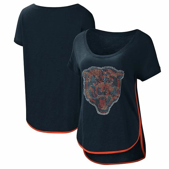 Women's G-III 4Her by Carl Banks Navy Chicago Bears Rookie Scoop Neck T-Shirt Women's G-III 4Her By Carl Banks Navy Chicago Bears Rookie Scoop Neck T-Shirt -G-III Sales Store unnamed file 5236